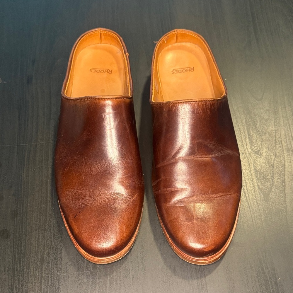 RHODE Men's Rich Brown Leather Loafers